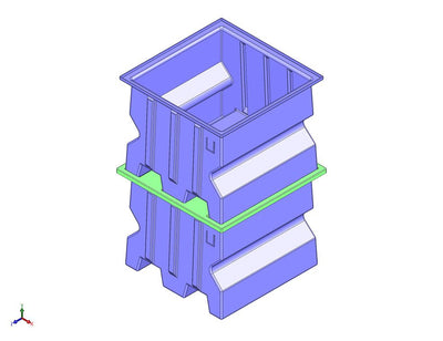 Roto Molded Palletised Crate : 850 Ltr