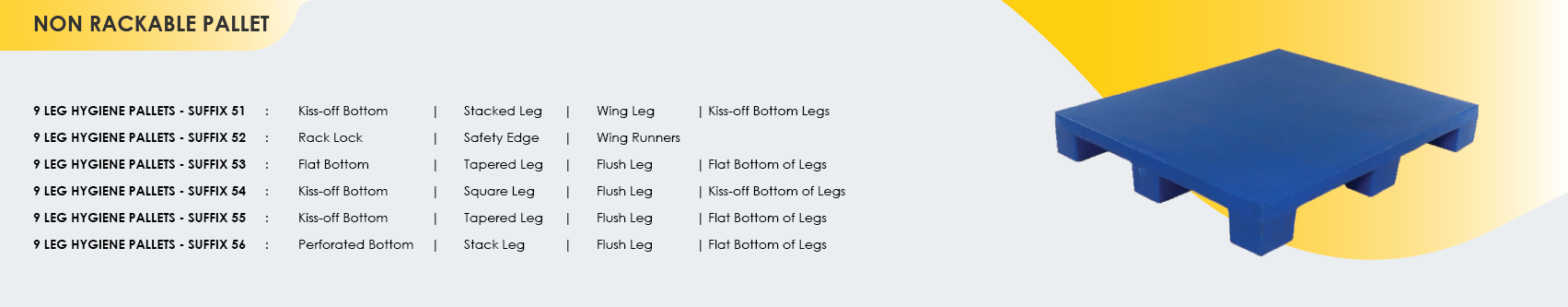Roto Moulded - Non Rackable Pallets