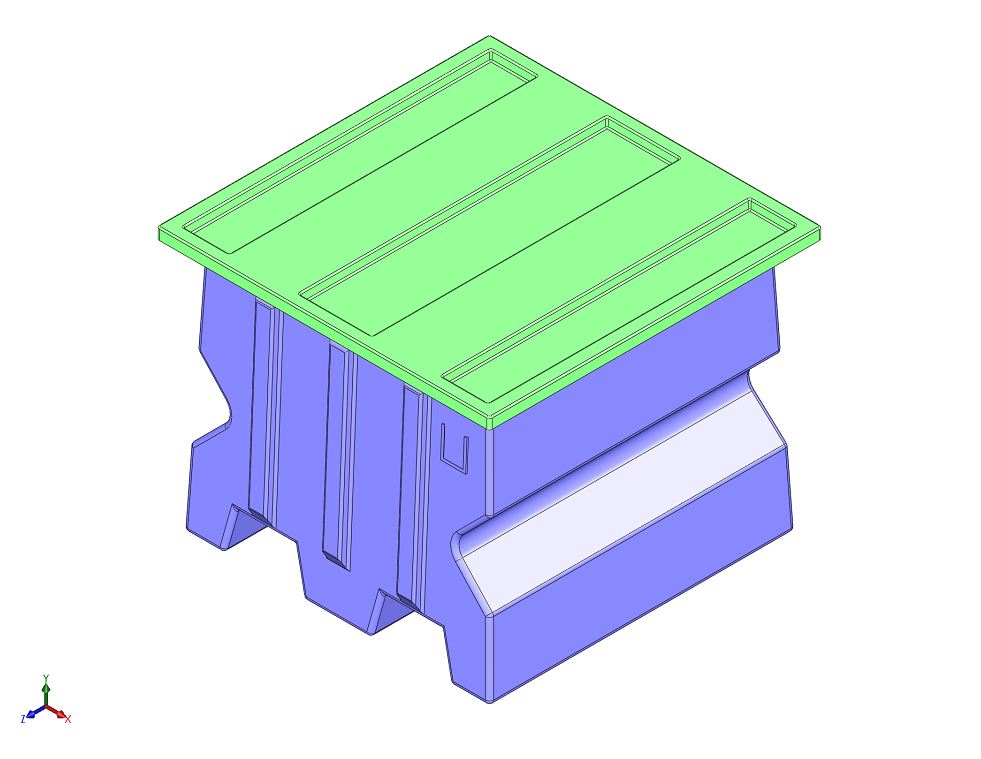 Roto Molded Palletised Crate : 850 Ltr