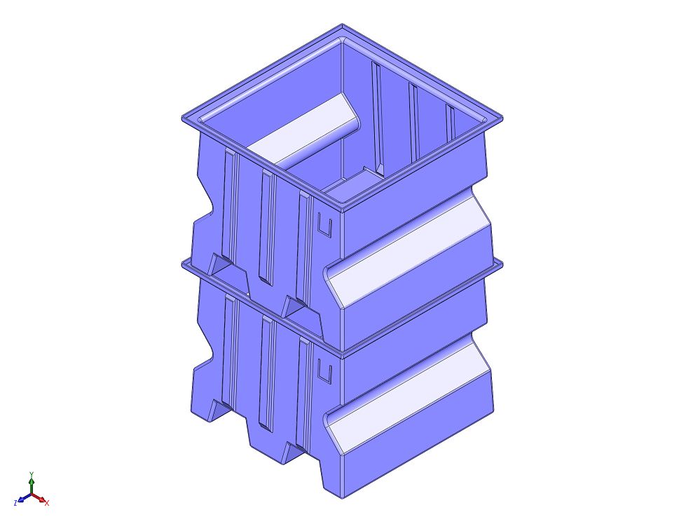 Roto Molded Palletised Crate : 850 Ltr