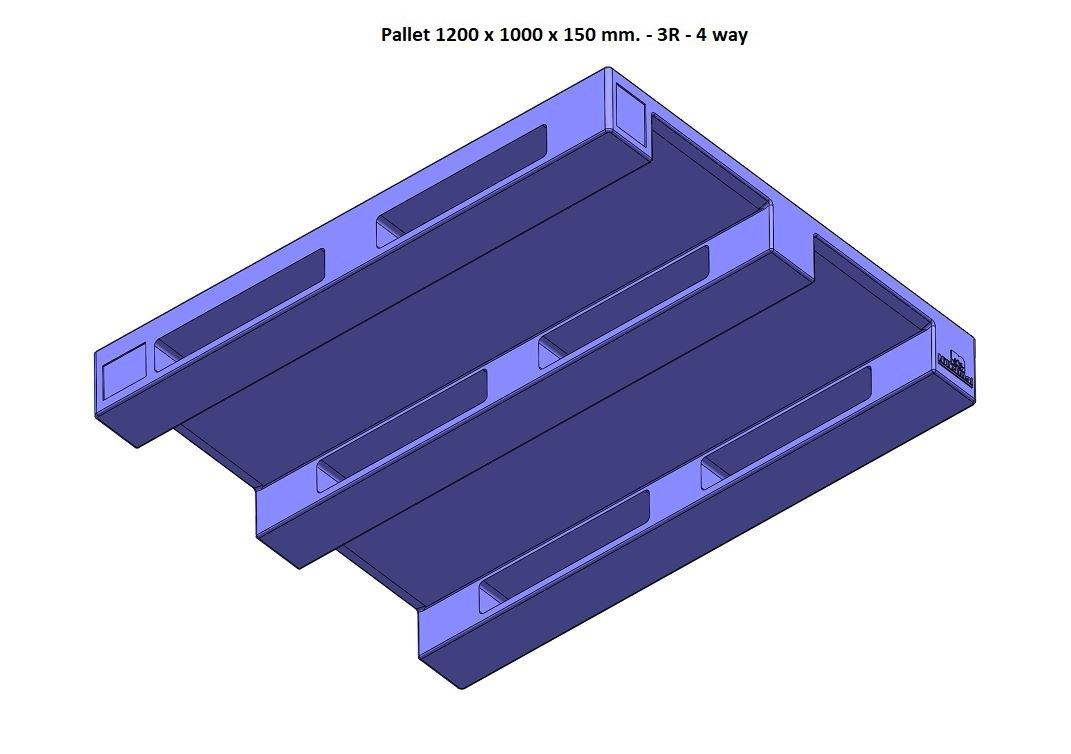 1200X1000X150 MM Roto Pallet For Automation